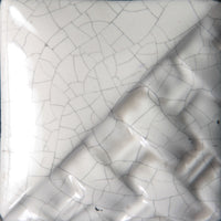 White Crackle Metallic Raku Glaze - 1 pint (16 oz.).