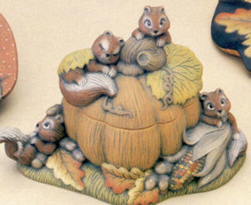 Squirrels Fall Pumpkin Candy Dish