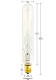 Extra Long Tubular Light Bulb Candelabra Base