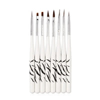 8 Pc Zebra Print  Designer Brush Set